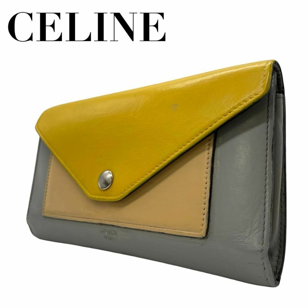 celine(セリーヌ)のCELINE セリーヌ　W1　長財布　レター　マルチカラー　レザー　三つ折り レディースのトップス(Tシャツ(半袖/袖なし))の商品写真