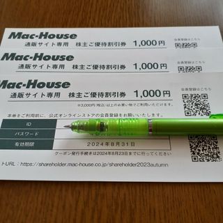 マックハウス(Mac-House)のマックハウス株主優待券(ショッピング)