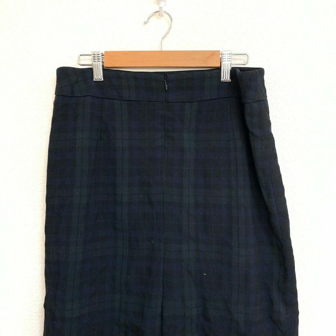grancontro　タイトスカート　XL　グリーン　ネイビー　チェック レディースのスカート(ひざ丈スカート)の商品写真