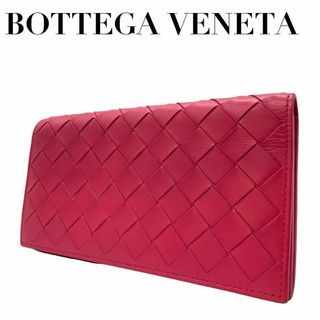 ボッテガヴェネタ(Bottega Veneta)のボッテガヴェネタ　W1　マキシイントレチャート　長財布　レザー　ピンク　長財布(Tシャツ(半袖/袖なし))