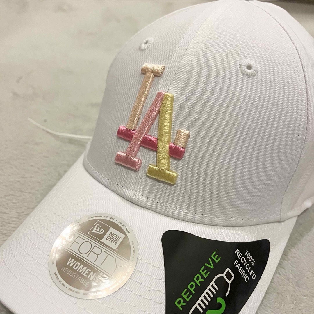 NEW ERA(ニューエラー)のニューエラ キャップ 帽子 ハット ドジャース ホワイト LA レディース  レディースの帽子(キャップ)の商品写真