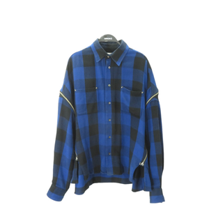 FACETASM - FACETASM 20ss ZIPPER CHECK SHIRT