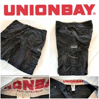 UNION BAY メンズカーゴショートパンツ ダークネイビー／チャコールグレー(ワークパンツ/カーゴパンツ)