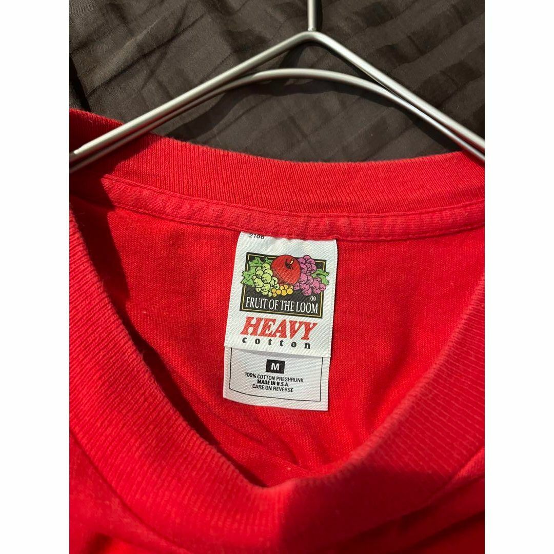 FRUIT OF THE LOOM(フルーツオブザルーム)のフルーツオブザルーム　USA製　プリントTシャツ　赤 メンズのトップス(Tシャツ/カットソー(半袖/袖なし))の商品写真