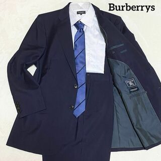 バーバリー(BURBERRY)のバーバリー　スーツセット　ネイビー　濃紺色　L相当　無地(セットアップ)