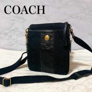 コーチ(COACH)の美品✨COACH コーチショルダーバッグハンドバッグブラック黒(ショルダーバッグ)