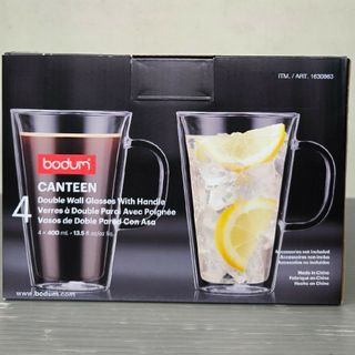 ボダム キャンティーン マグ 400ml×4個　ダブルウォールグラス bodum