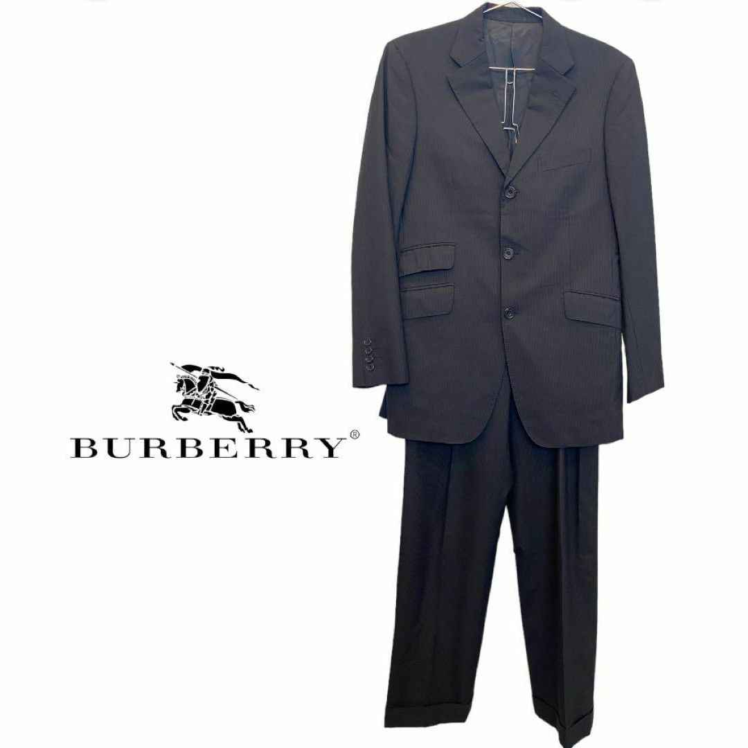 BURBERRY(バーバリー)のBurberry セットアップ　ストライプ　夏用　スーツ　M〜L メンズのスーツ(セットアップ)の商品写真
