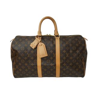 ルイヴィトン(LOUIS VUITTON)のLOUIS VUITTON ルイヴィトン モノグラム キーポル45 ボストンバッグ PVC レザー M41428 ゴールド金具 ブラウン 良品 中古 62288(ボストンバッグ)