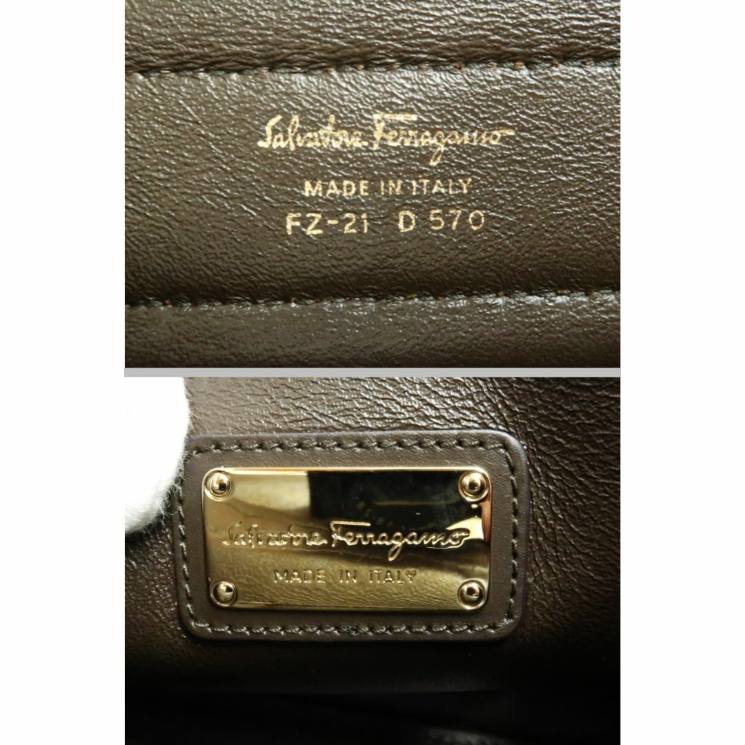 Salvatore Ferragamo(サルヴァトーレフェラガモ)のフェラガモ　スモールソフィア　レザー　ショルダーバッグ　茶色系　20668601 レディースのバッグ(ショルダーバッグ)の商品写真