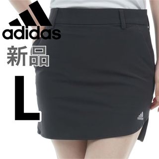 アディダス(adidas)のL 黒  アディダス ゴルフウエア トレーニングスカート キュロット スコート(ウエア)