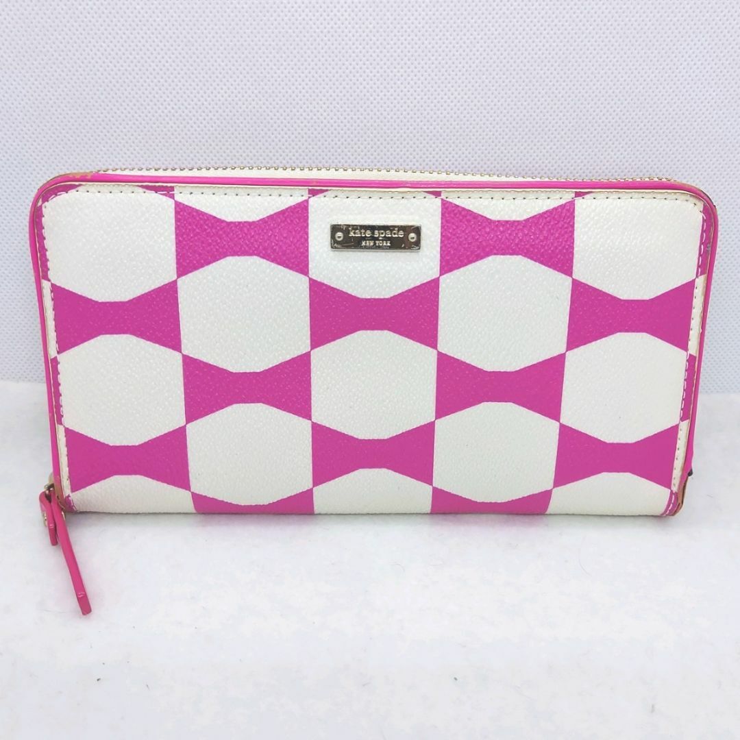 kate spade new york(ケイトスペードニューヨーク)のケイトスペード　ラウンドファスナー長財布　PVC　kate spade レディースのファッション小物(財布)の商品写真