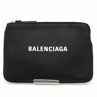 Balenciaga - 美品 バレンシアガ ポーチ EVERYDAY エブリデイ M 492465 ブラック BALENCIAGA レザー クラッチバッグ