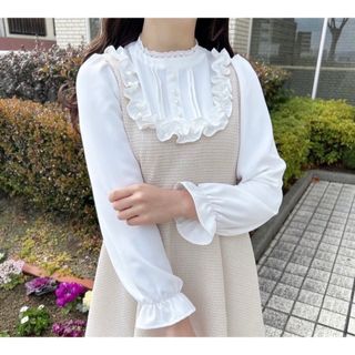 evelyn フリルツイードワンピース　新品