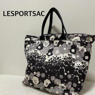 LeSportsac - 美品✨LeSportsacレスポートサックハンドバッグトートバッグブラック花柄