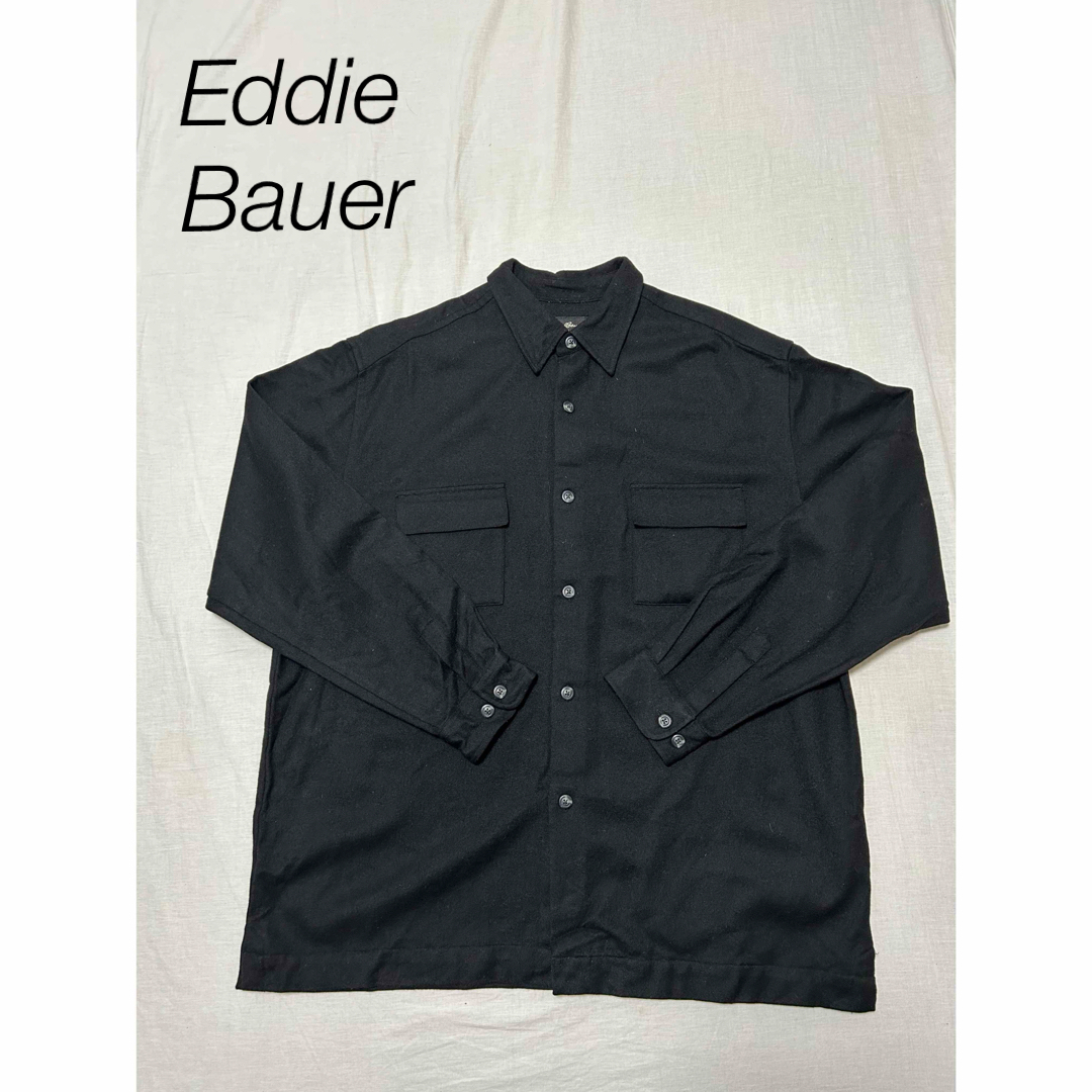 Eddie Bauer - Eddie Bauer エディーバウアー ブラック ウール Eddie Bauer - Eddie Bauer エディーバウアー ブラック ウール