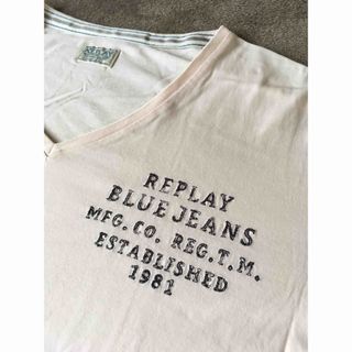 リプレイ(Replay)のREPLAY（リプレイ）のプリントTシャツ［Sサイズ/Pink］(Tシャツ/カットソー(半袖/袖なし))