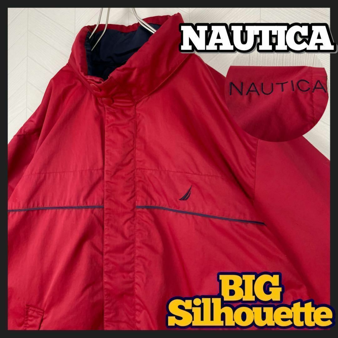 NAUTICA(ノーティカ)のノーティカ ナイロンジャケット ハイネック 刺繍ロゴ ビックサイズ 太アーム メンズのジャケット/アウター(ナイロンジャケット)の商品写真