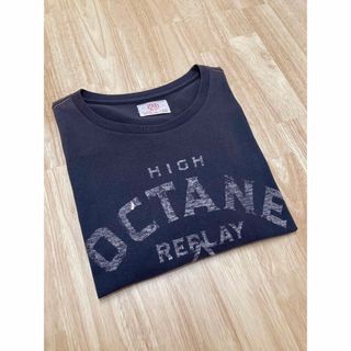 リプレイ(Replay)のREPLAY（リプレイ）のプリントTシャツ［Sサイズ/ダークグレー］(Tシャツ/カットソー(半袖/袖なし))