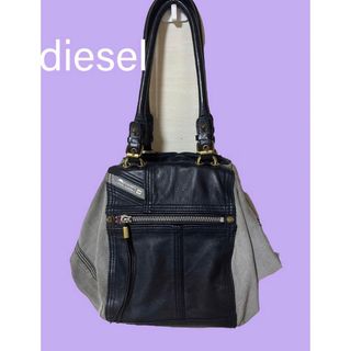 DIESEL バッグ　革　デニム　バッグ