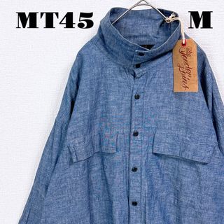 テンダーロイン(TENDERLOIN)の希少品！ TENDERLOIN 長袖シャツ ハイネック シャンブレー ブルー M(シャツ)