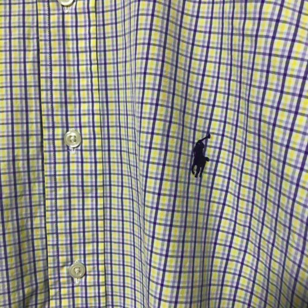 POLO RALPH LAUREN(ポロラルフローレン)のポロ ラルフローレン チェックシャツ USA古着 90s 長袖 シャツ 黄 青 メンズのトップス(シャツ)の商品写真