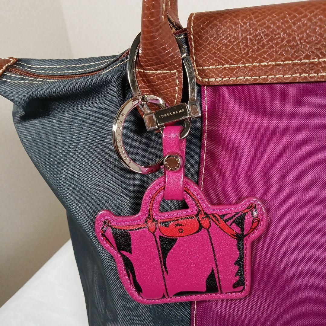 LONGCHAMP(ロンシャン)のH5美品　ロンシャン　プリアージュ　ハンドバッグ　Мサイズ　チャーム付き レディースのバッグ(ハンドバッグ)の商品写真