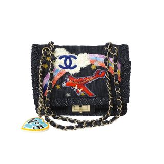 シャネル(CHANEL)の極美品 CHANEL シャネル 2.55 デニムチェーンショルダーバッグ NO.5 デニム 10番台 ゴールド金具 中古 62294(ショルダーバッグ)