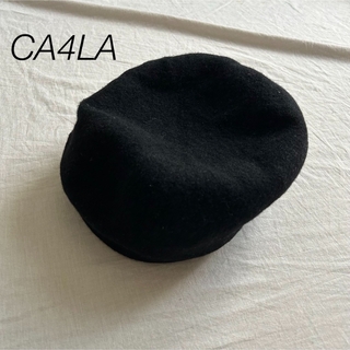カシラ(CA4LA)のCA4LA カシラ ウール ベレー帽  ブラック(ハンチング/ベレー帽)