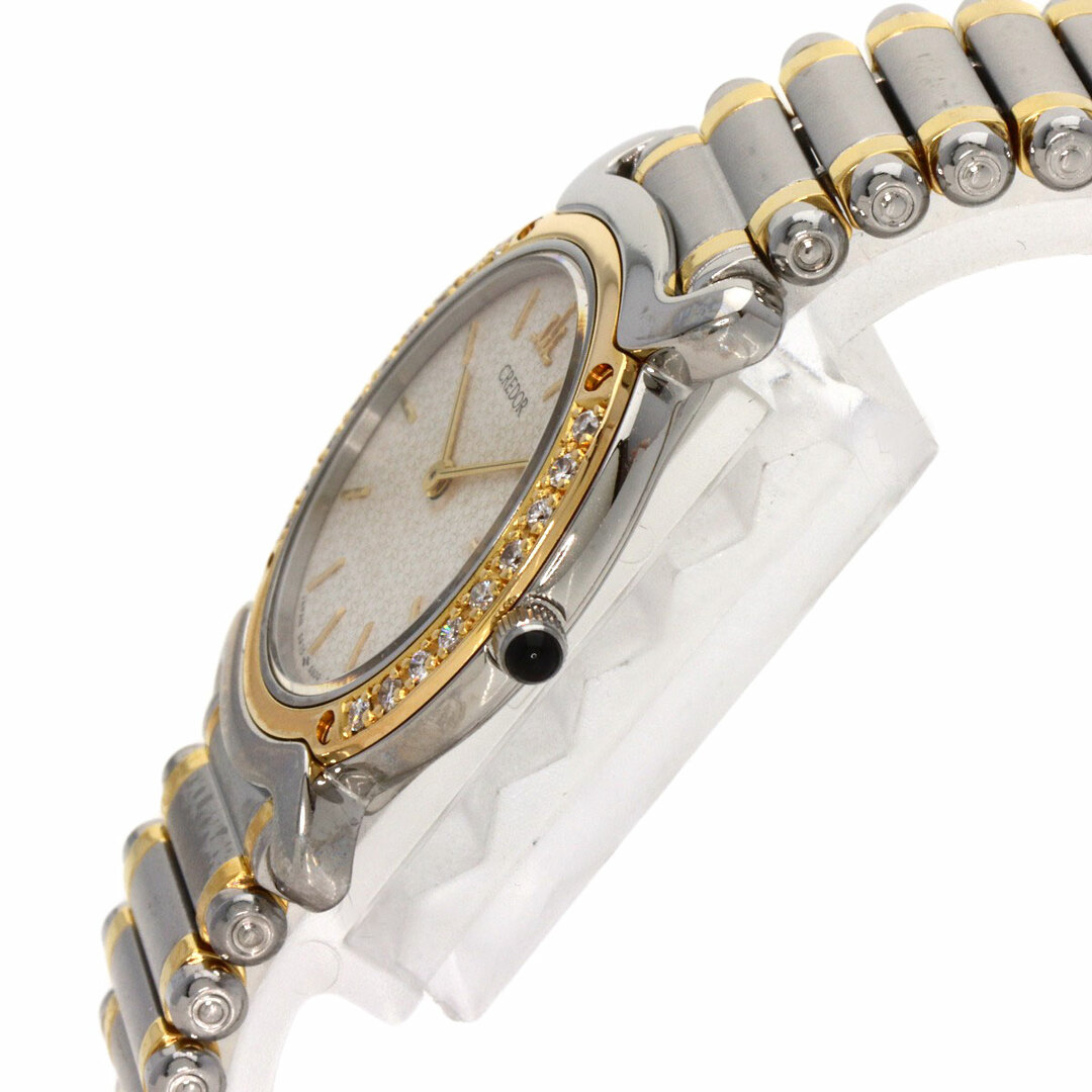 SEIKO(セイコー)のSEIKO 5A70-0210 クレドール ラウンドフェイス 腕時計 SS SSxK18YG ダイヤモンド レディース レディースのファッション小物(腕時計)の商品写真