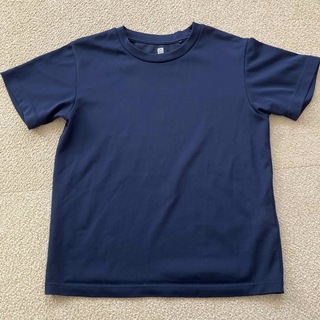 ユニクロ(UNIQLO)のUNIQLO⭐️ドライEX 130クルーネックTシャツ　ネイビー(Tシャツ/カットソー)