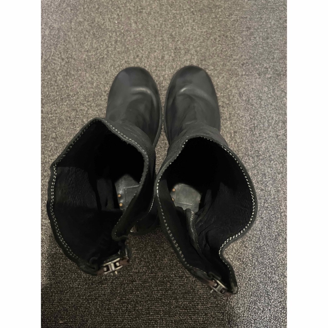 GUIDI - GUIDI グイディ バックジップブーツ ホースレザー ブラック 44 GUIDI - GUIDI グイディ バックジップブーツ ホースレザー ブラック 44
