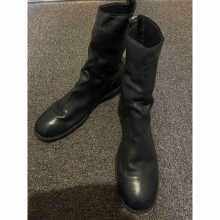 グイディ(GUIDI)のGUIDI グイディ　バックジップブーツ　ホースレザー　ブラック　44(ブーツ)