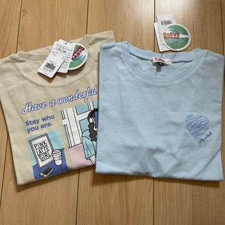 ピンクラテ(PINK-latte)の新品　ピンクラテ　半袖Tシャツ　150   2枚　Tシャツ(Tシャツ/カットソー)