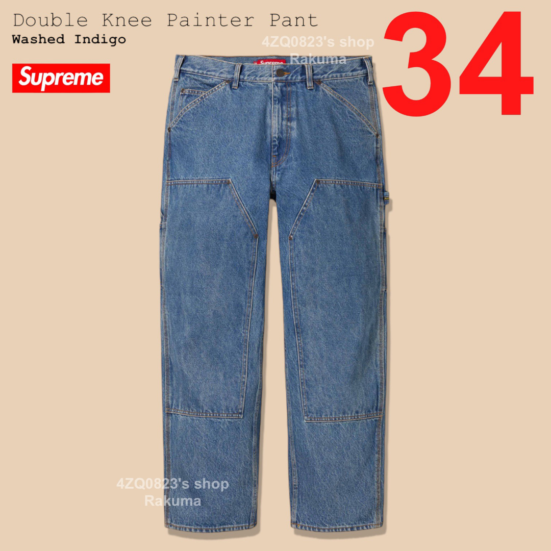 Supreme(シュプリーム)のSupreme Double Knee Painter Pant 34 メンズのパンツ(デニム/ジーンズ)の商品写真