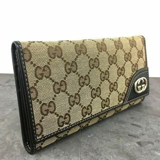 グッチ(Gucci)の極美品 GUCCI 長財布 181595 インターロッキング 355(財布)