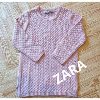 ザラ(ZARA)の【春物美品‼︎】ZARA ニット パステルピンク(ニット/セーター)