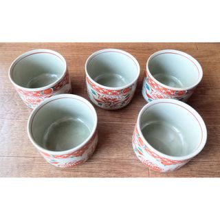 5客 愛陶　赤絵　小鉢　椀　茶碗蒸し　深鉢(食器)