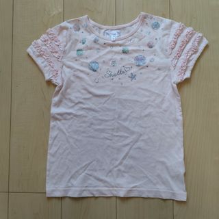 マザウェイズ(motherways)のmotherways♡シェル柄ピンクTシャツ140(Tシャツ/カットソー)