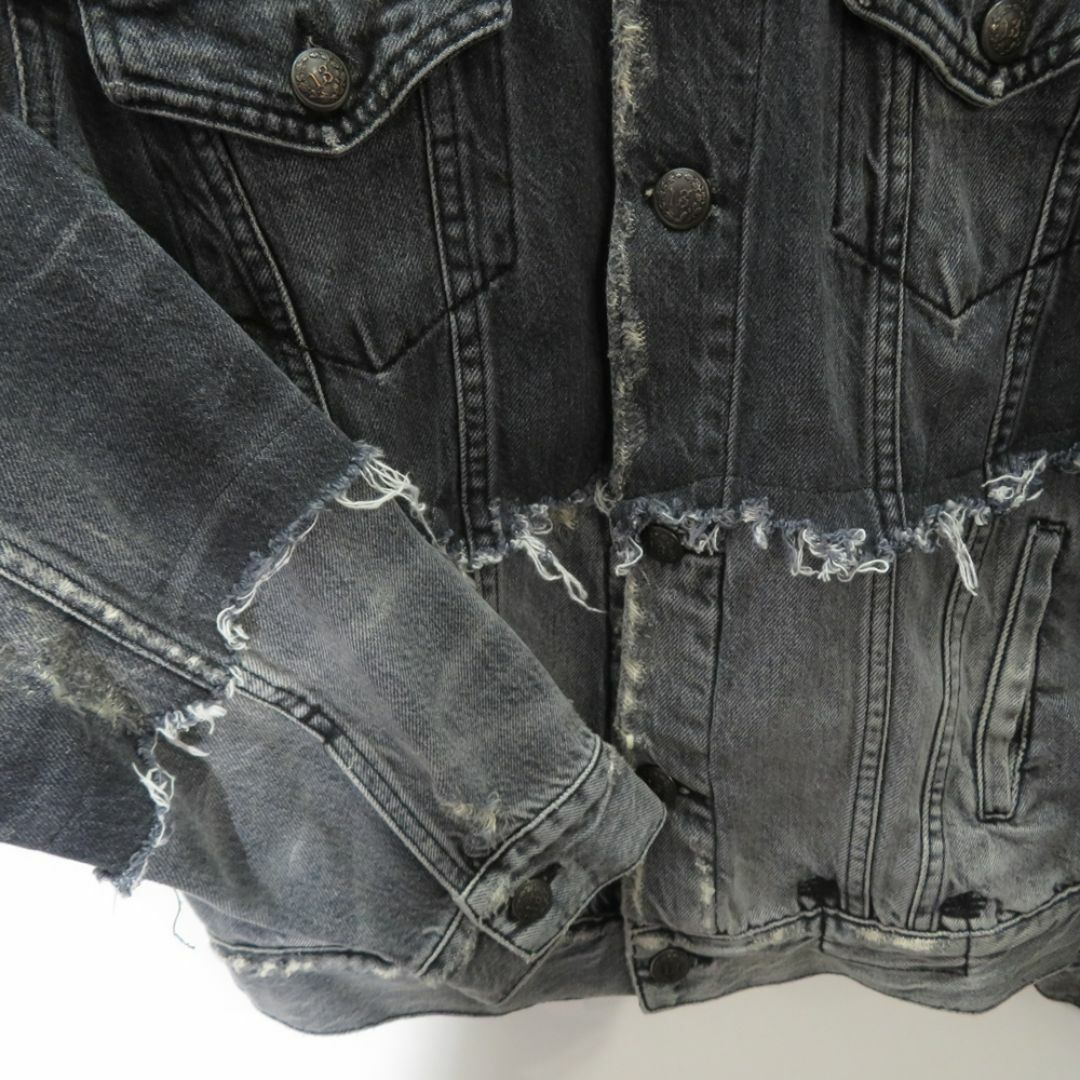  R13 DAMAGE DENIM JACKET BLACK Size-S R13M2088-142  メンズのジャケット/アウター(Gジャン/デニムジャケット)の商品写真