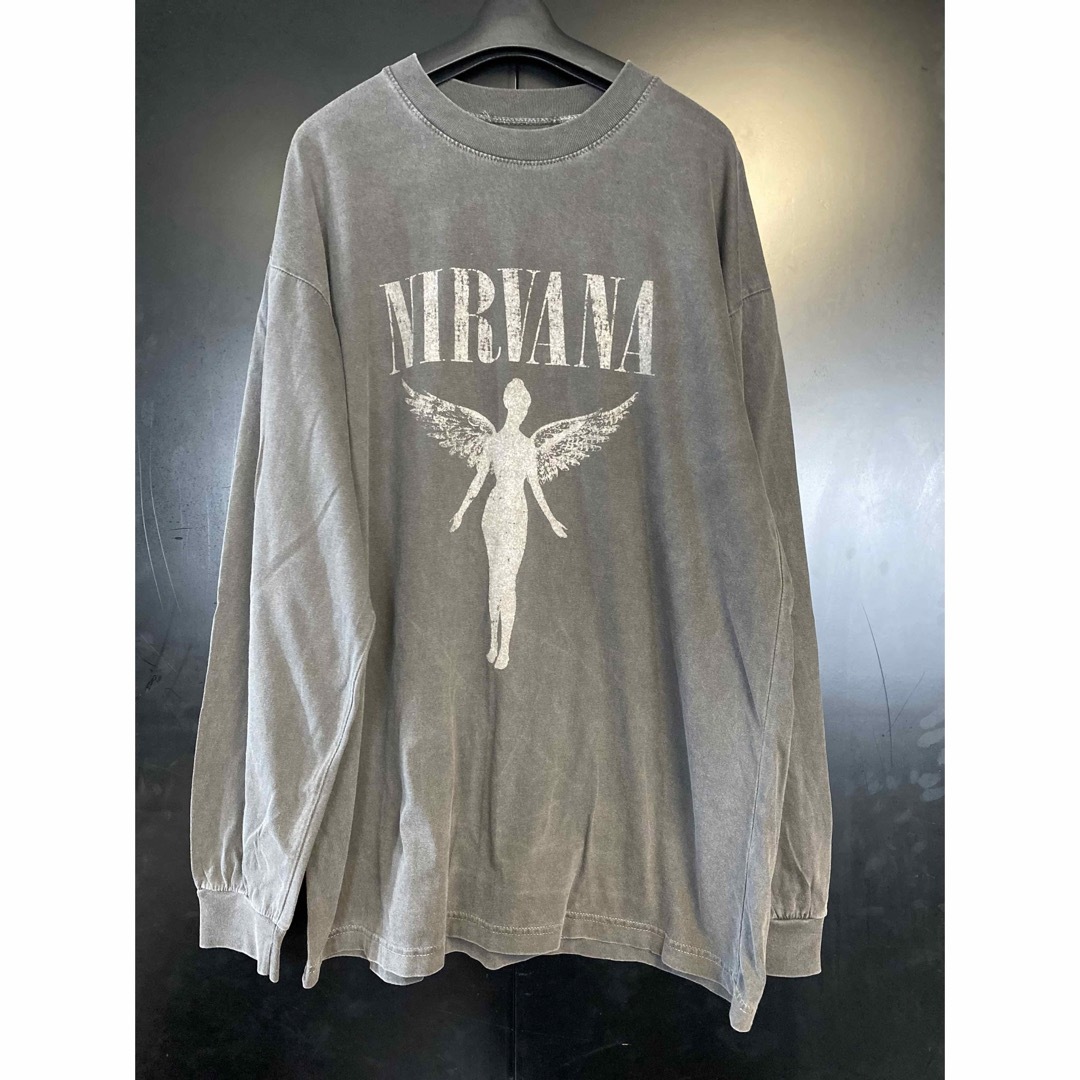 激レア NIRVANA  TOUR ロンTシャツ KURT COBAIN XL メンズのトップス(Tシャツ/カットソー(七分/長袖))の商品写真