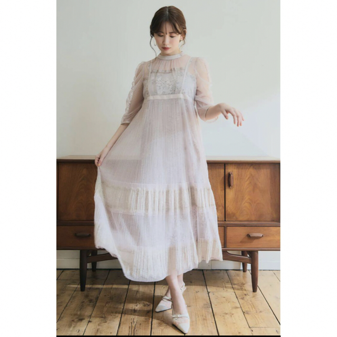 Her lip to(ハーリップトゥ)のherlipto Floral Lace Tule Sheer Dress レディースのワンピース(ロングワンピース/マキシワンピース)の商品写真