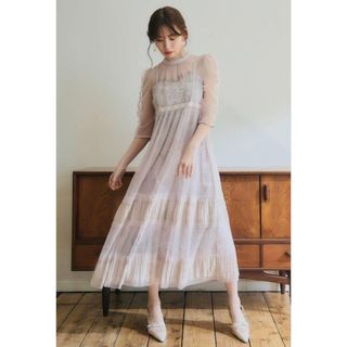 ハーリップトゥ(Her lip to)のherlipto Floral Lace Tule Sheer Dress(ロングワンピース/マキシワンピース)