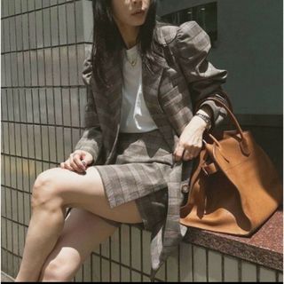 アメリヴィンテージ(Ameri VINTAGE)のPUFF CHECK JACKET WITH SKIRT PANTS (セット/コーデ)