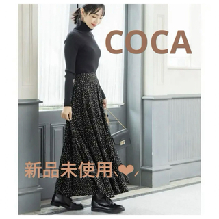 コカ(coca)のCOCA レトロドットプリントボリュームスカート(ロングスカート)
