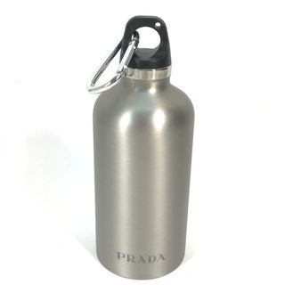 プラダ PRADA ロゴ カラビナ 水筒 ウォーターボトル カップ コップ タンブラー SS シルバー