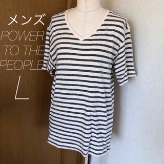 パワートゥーザピープル(POWER TO THE PEOPLE)のPOWER TO THE PEOPLE  メンズ　Tシャツ　半袖　ボーダー(Tシャツ/カットソー(半袖/袖なし))