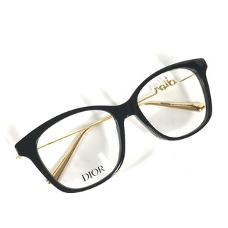 ディオール(Dior)のディオール Dior GemDior ロゴ O BF 1200 メガネ 眼鏡 アイウェア サングラス プラスチック ブラック(サングラス/メガネ)