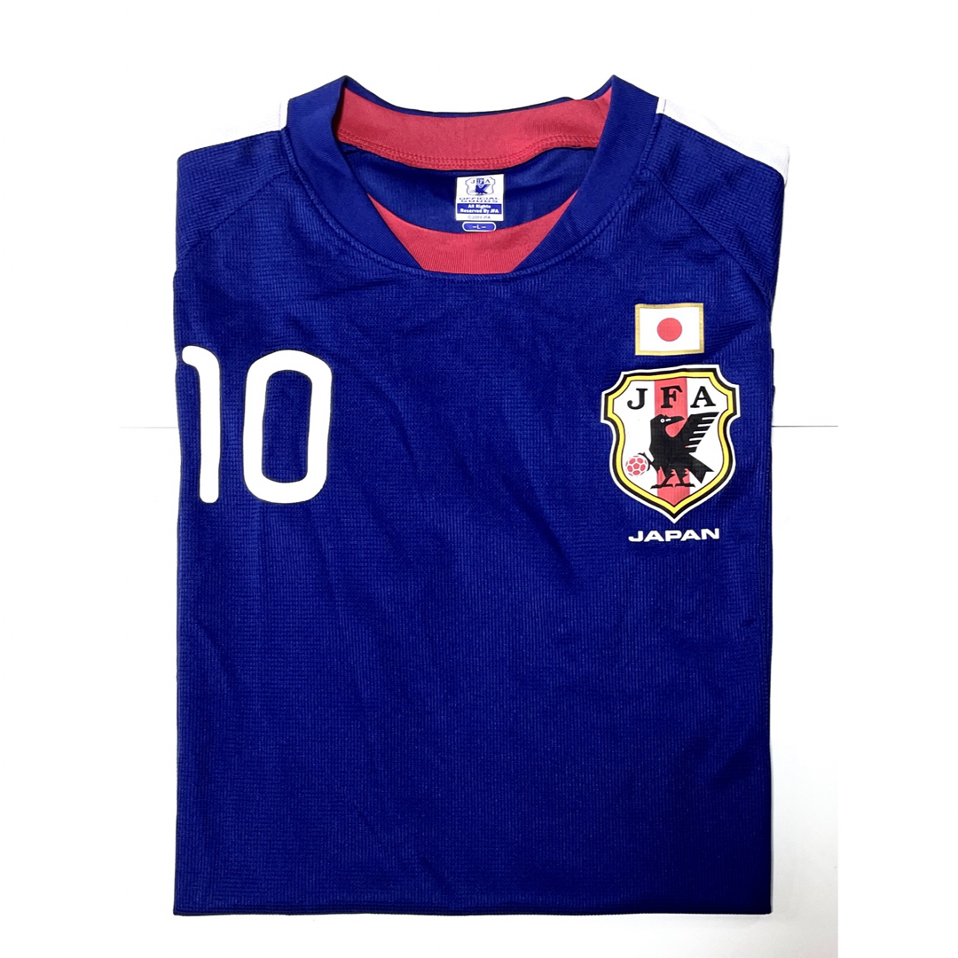 JFAサッカー日本代表レプリカユニフォーム(古着) Ｌ　No.10 スポーツ/アウトドアのサッカー/フットサル(ウェア)の商品写真