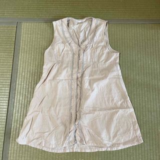 【美品】ベージュ　チュニック　ワンピース(チュニック)